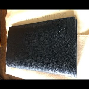 Louis Vuitton Black Passport Holder: Authentic